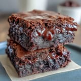 Delicious brownie cookies from box mix loaded with melty chocolate chips, soft and fudgy in every bite.  