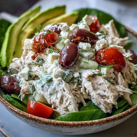 Tzatziki Chicken Salad Mediterranean Style