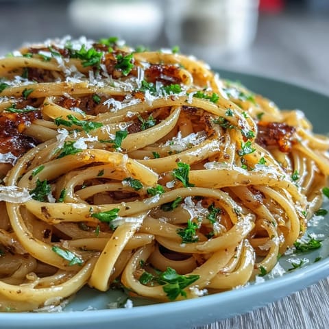 Vibrant spring pasta with lemon butter sauce, sweet peas, and Parmesan, perfect for a light yet satisfying vegetarian dinner.