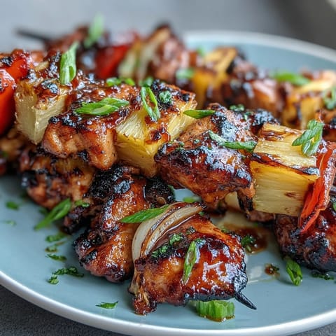 Grilled Pineapple Chicken Skewers