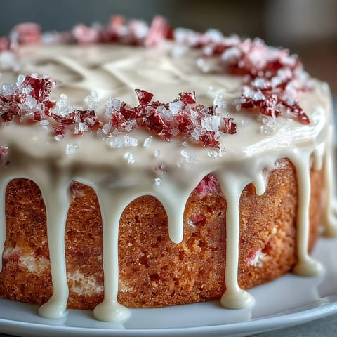 Beautiful pink rosé velvet cake, ready for party guests to enjoy.
