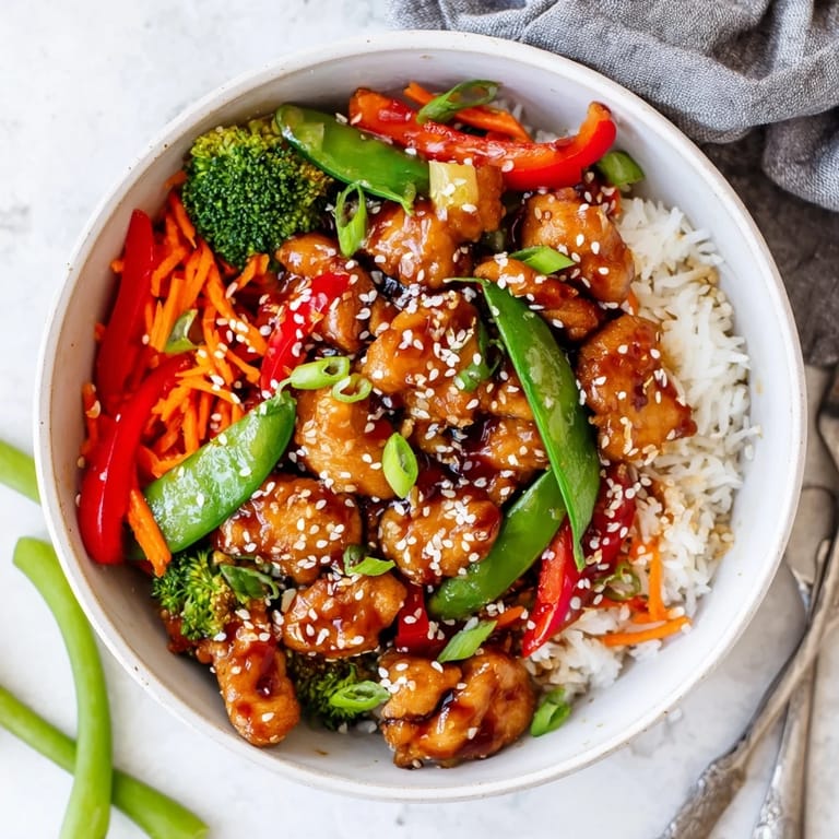 A homemade Teriyaki Chicken Bowl with fluffy rice, tender chicken, and bright veggies for a quick dinner.