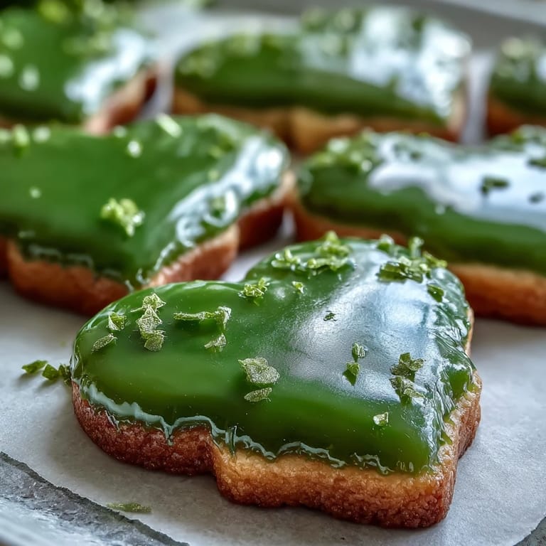 Buttery shamrock-shaped sugar cookies with smooth green royal icing, perfect for celebrating St. Patrick's Day.