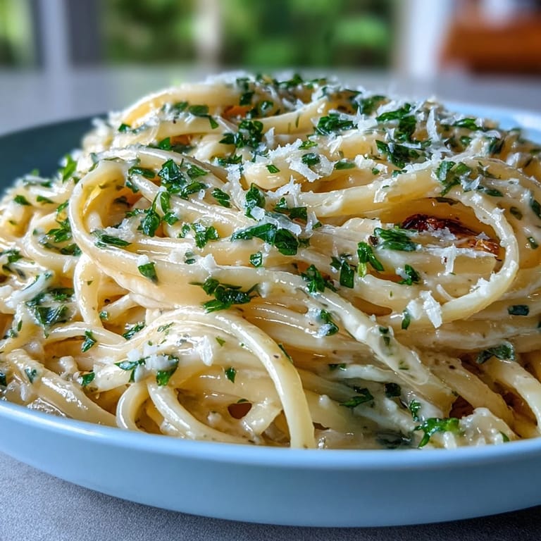Fresh lemon butter pasta tossed with green peas and Parmesan, a quick and easy 25-minute meal for four.