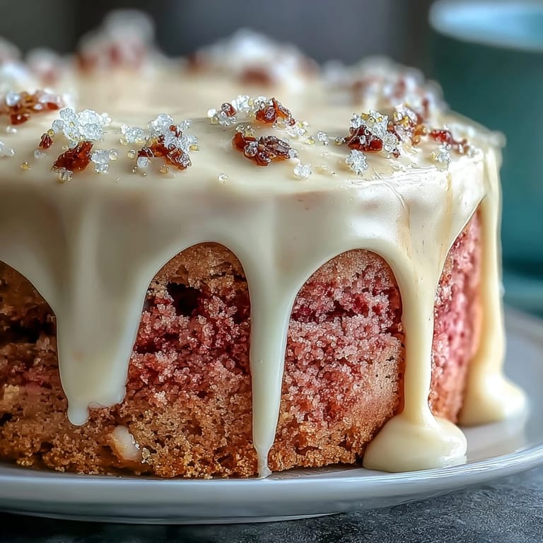 A decadent Bridal Shower Rosé Velvet Cake, drizzled with shimmering gold.