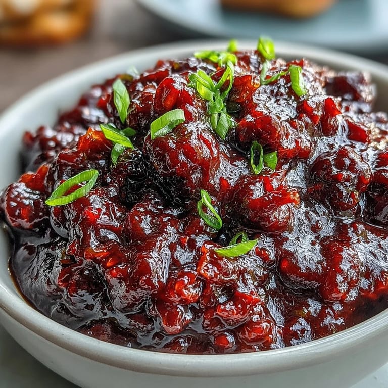 Rich, homemade Fricy Blackberry Jalapeño BBQ sauce, thick and bursting with flavor.