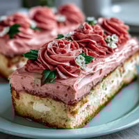 Graduation Sheet Cake with Buttercream Roses: A festive vanilla sheet cake decorated with elegant buttercream roses, perfect for celebrating academic milestones.
