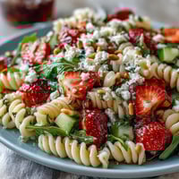 Spring Pasta Strawberry Arugula Feta